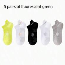 1/5/10 Pasang Kaos Kaki Pendek Olahraga Unisex Musim Semi/Panas, Kaos Kaki Lari Kebugaran Harian, Kaos Kaki Jaring Bernapas dan Menyerap Guncangan - MultiWarna - View 18