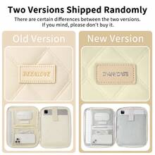 Funda protectora DANYCASE de 11 pulgadas para tableta, bolsa portátil acolchada compatible con iPad - Beige, patrón de diamantes - Ver 2