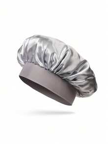 1 buah Topi Tidur Sutra, Lapisan Satin Ganda untuk Wanita, Karet Elastis Lembut, Cocok untuk Rambut Keriting Saat Tidur - MultiWarna - View 9