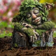 2D Flat Acrylic Charming Garden Fairy Elf Tree Stump Design, Perfect For Outdoor Garden Or Yard Decorative Art, Outdoor Garden Stake, Ground Insert, Ornament - Multiple Styles - View 5