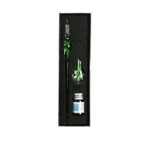Aimall Glass Dip Pen Set Crystal Flower Calligraphy Fountain Writing Dipping Pen Gift Pack Ink Signature - Glass Dip Pen Set Crystal Flow - View 15