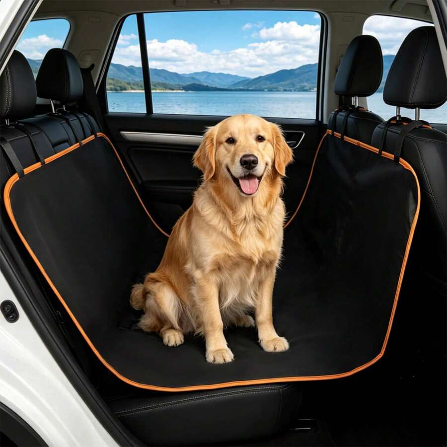 Dog Car Seats Cover, Waterproof Anti-Tear Pet Seat Protector With Locked Straps, Scratch-Resistant Non-Shedding Dog Backseat Mat, Universal For Most Cars, Trucks, SUVs - Multicolor - View 1