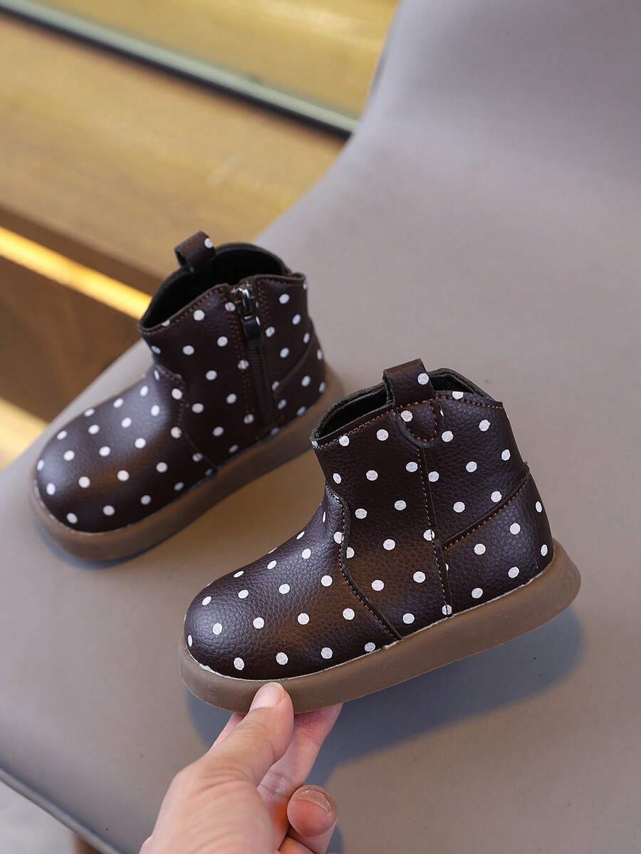 Neue Mädchen-Stiefel mit weicher Sohle, bequem, vielseitig, lässige Stiefeletten - Braun - Übersicht 1