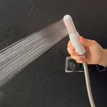 IOUHAPPY 1pc Pressurized Shower Head, Handheld Filtered Shower Head Suitable For Travel, Water-Saving Design, Retractable For Easy Storage, Durable Plastic Material, Shower Head Suitable For Hotel/Homestay Bathroom, Modern Fashion Bathroom Accessory, Shower Accessory, Holiday Gift, Hose Not Included - 1 SHOWER HEAD - View 4