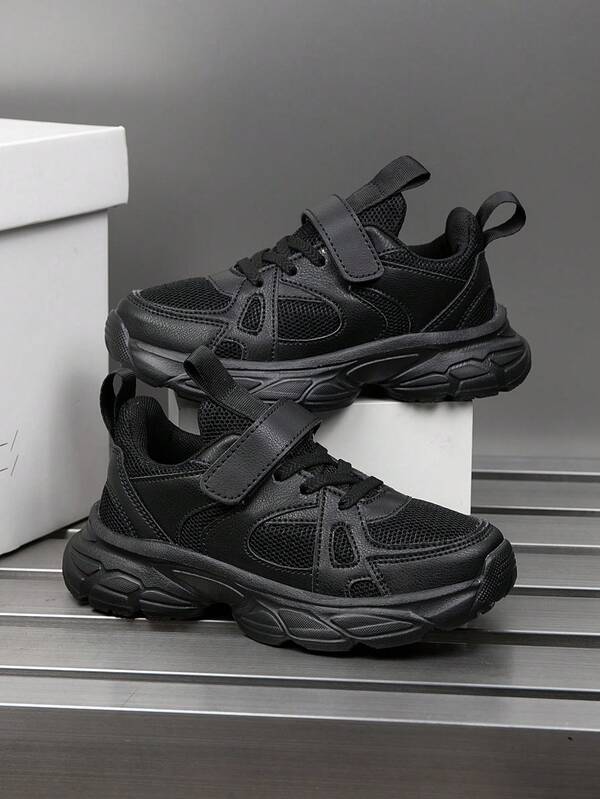 1 Pair All-Season Kids' Sports Shoes, Colorblock Patchwork, Comfortable, Versatile, Lightweight, Outdoor, Fashionable, Casual Running Shoes For Boys And Girls