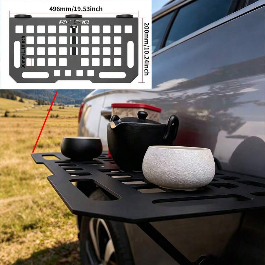 Magnetic Car Side Storage Rack, Universal Car Panel Tactical Board, Heavy Duty Magnetic Mounting Storage Rack Suitable For Camping, Outdoor Cooking, Road Trips And Picnics, Multi-Functional Car Exterior Accessory - A - View 1