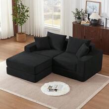 Loveeat Cloud Modular Sofa, Boneless Sofa With Anti-Slip Base - 黑色 - 查看 2