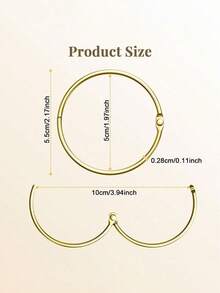 1/10pcs Bathroom Shower Curtain Rings, Rust-Proof Shower Curtain Hooks, Round Decorative Shower Curtain Rings And Hooks, Metal Shower Curtain Rings, Inner Diameter 2 Inches (Approx. 5cm), (Gold, Silver, Black) - Multicolor - View 2