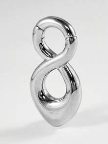 1PC Stainless Steel Magnetic Hoop Dangle Ear Weight Gauge Piercing Wood Ear Weights Hangers Expanders Stretched Gauges Piercing - As Shown - View 6