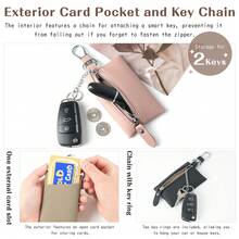 Key Pouch, Coin Purse, Accessory Wallet, Smart Key Case, Women's, Men's, Coin Purse, Key, Key Ring, Key Chain, Keyless Pouch, Mini Bag, Car Key Pouch With Carabiner, Mini Wallet, Slim Wallet, Compact, Multi-Functional, Simple, Unisex - Multicolor - View 3
