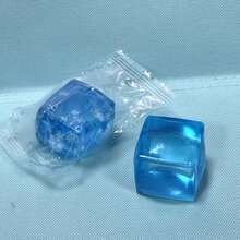 Tachimi 1pc Home Desktop Decoration Ice Cube Theme Squeeze Toy, Children's Slow Rebound Stress Relief Toy, Indoor Decor Collectible, Random Shipment - Multicolor - View 4