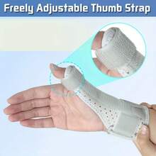 1pc Adjustable Thumb Wrist Support, Dual Spring And Plate Support, Stabilizes Thumb, Breathable Mesh Fabric Hand Protection, Suitable For Sports, Basketball, Badminton, Unisex, One Size, Left/Right Hand Compatible, Black/Grey - Multicolor - View 10