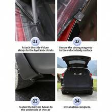 1pc Car Trunk Mosquito Net Screen, Magnetic Car Trunk Sunshade Mosquito Net Curtain, Summer Camping Picnic Gear, Mosquito-Proof Ventilated Mesh Screen, Suitable For Road Trips, Universal SUV Trunk Net, Car Mosquito Net, Camping Mosquito Net, With Storage Bag - Random - View 9