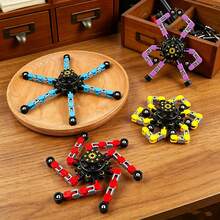 Set Mainan Fidget Transformable 8 Buah, 4 Spinner Mekanik Transformable + 4 Bola Pereda Stres Berputar, Warna Acak, Mainan Sensorik Pereda Kecemasan untuk Dewasa, Mainan Dekompresi Berputar Transformable Kreatif, Hadiah Dekorasi Meja Kantor - MultiWarna - View 6