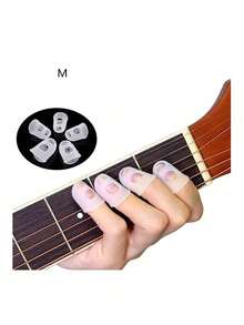 10pcs Guitar Accessories Silicone Guitar Fingertip Protector Finger Thumb Grip, Silicone Fingertip Caps For String Instrument Beginners,Guitar,Guitar Accessories,Electric Guitar - Multicolor - View 5