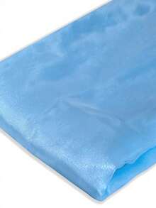 1 Stück glänzender Wasser-Organza-Eisgarn, Kleid Hochzeitskleid Schmuck Hintergrund handgefertigter DIY Stoff - Aquablau - Übersicht 4