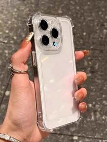 Screen Protection Transparent Shockproof Solid Material 1PC Thicker Anti-Yellow Anti-Drop Phone Case Compatible With Iphone Waterproof Shockproof Scratch Resistant Spring Gift - Clear - View 4