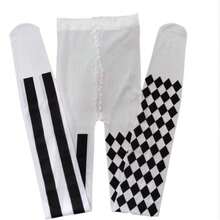 1pc Halloween Clown Character Diamond Stripe Tights Makeup Performance Prop Holiday Knee-High Tights - Multicolor - View 6