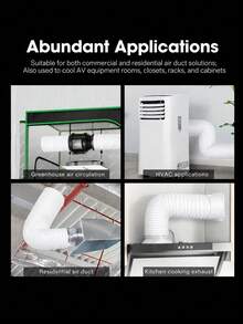 Portable Flexible Air Conditioning Ventilation Pipe, With Thick Design, Suitable For Heating, Cooling, Ventilation And Exhaust. It Is Ideally Suited For Use In Air Conditioners, Range Hoods, Greenhouses, And Bathrooms. - Multicolor - View 7
