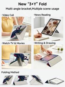 彩色遊戲控制器圖案保護殼，相容 iPad Air 8(M4)2026(11-Inch)、Air 4/5 10.9 吋、7/8/9代 10.2 吋，內建筆槽，相容 Tab S6 10.4 吋、Kindle 11代(2022/2024)、Kindle Clara 2E、Clara Colour、Clara BW (6-Inch) 及 Libra Colour (7-Inch)，可愛甜美時尚設計，生日與節日適用 - 彩色 - 查看 7