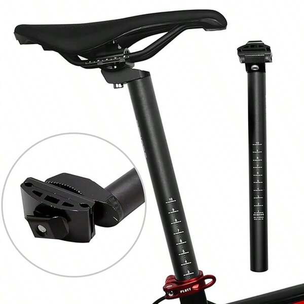 1PC Bike Seat Post, Aluminum Alloy Seatpost With Adjustable Clamp For Mountain Road Fixed Gear Bikes, Bicycle Saddle Pole Tube