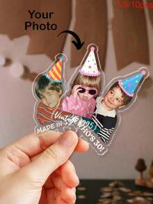 1-10pcs Personalized Character Photo Cake Toppers Customizable Character Design Cake Decoration For Birthday Wedding Family Gathering DIY Party - Multicolor - View 5