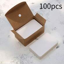 50/100/300pcs Blank White Cardstock Small Cards - Word Cards/Bookmarks/Message Cards/Flashcards/Postcards - Minimalist Cards - View 10