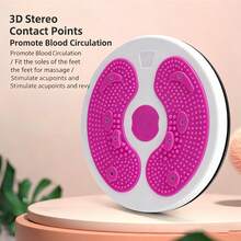 1PC Portable Waist Disc Set With Resistance Band, 3D Textured Foot Massage Plate To Stimulate Acupoints And Promote Blood Circulation, Suitable For Gym Or Home Fitness, Can Be Used For Pilates And Yoga, Home Fitness Waist , Waist Exercise Machine - Suitable For Foot Massage Exercise, Women's Weight Loss And Fitness, Weight Capacity Up To 100KG - Multicolor - View 9
