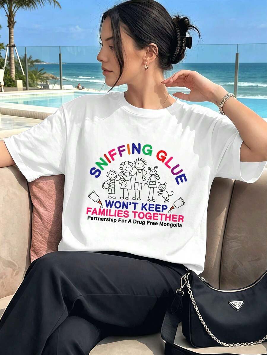 Funny T-Shirt With Anti-Enlightenment Graphic, Premium Cotton, Casual, Comfortable, Durable, Statement Print - White - View 1