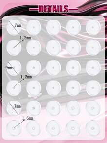30/60/90pcs Silicone Piercing Healing Pads, Soft Anti-Hypertrophic, Disc-Shaped Design, Prevents Irritation And Inflammation, Suitable For Ear Piercing, Ear Studs, Nose Rings, Lip Piercing - Clear - View 3