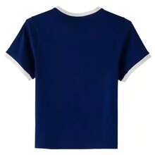 Adidas New Summer Breathable Sports Casual Women's Comfortable Crew Neck Short Sleeve T-Shirt - Blue and White - View 5