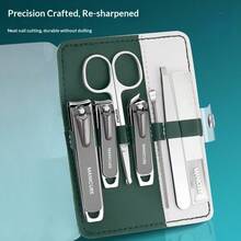 1 Conjunto de Kit Profissional de Cuidados com as Unhas, Conjunto de Cortadores de Unhas, Conjunto de Ferramentas de Beleza Portátil, Incluindo Cortadores de Unhas, Tesouras, Pinças, Lixas e Colheres de Ouvido - Adequado para Uso Doméstico, Viagem e Salão - Visão 3