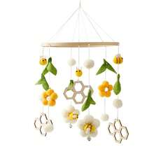 Campana de madera para cuna de bebé de 0 a 12 meses, sonajero con caja deúsica, campana colgante para cuna, campanilla para cuna de recién nacido, juguete relajante. - nube - Ver 5
