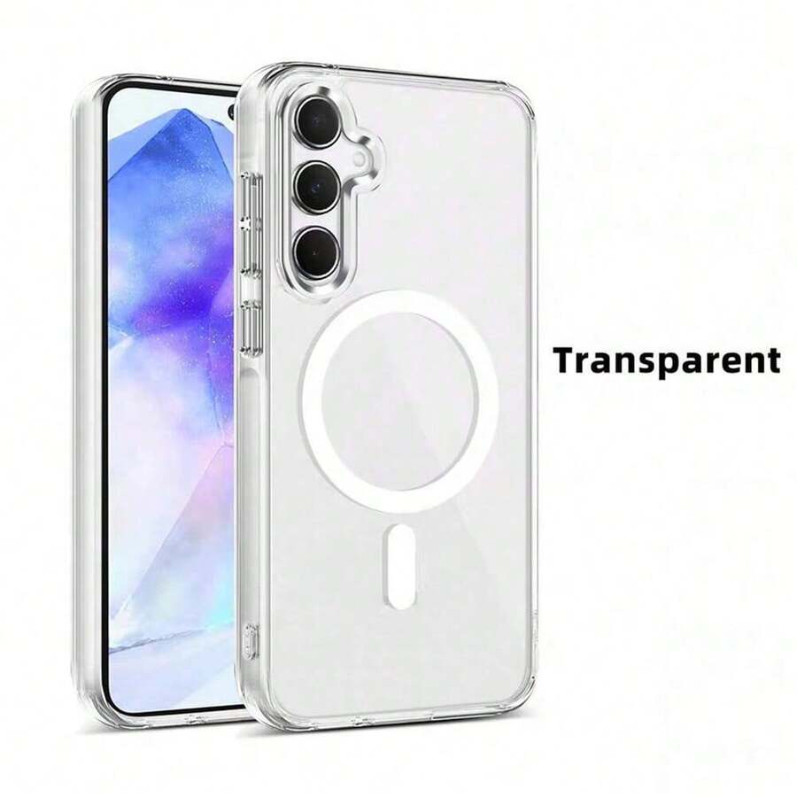 時尚手機殼，兼容 Galaxy A56 A36 A16 A26 A17 A07 A57 A37 A06 A05 A15 A25 A35 A55 A54 A14 A27 S26 Ultra S25 FE S25Ultra S24 S23 S22，亦兼容 S23 / S23 FE / S24 FE / S25 / M54 M14 M34 M15 M35 M55 M56，透明壓克力超薄防摔保護殼，手機配件，夏季無線充電防摔保護套
