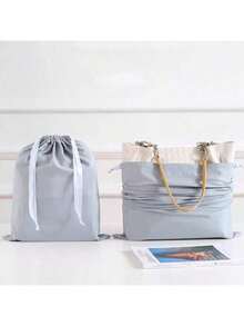 Oxford Cloth Dust-Proof Storage Bag With Drawstring Closure, Protective Pouch For Clothes, Garments, Towels, Data Cables, Small Fabric Bag, 3 Sizes (S/M/L), Washable And Reusable - Multicolor - View 8