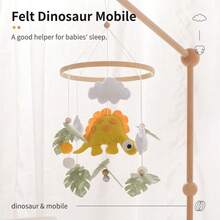 Sonajero Musical de Dinosaurio de Dibujos Animados para Bebés de 0 a 12 Meses, Juguete Colgante de Madera para Cuna, Decoración de Cuna, Ayuda para Dormir, Regalo - 5 - Ver 11
