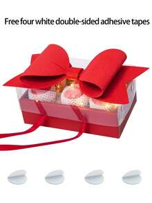 1/2/3 piezas Caja de regalo grande con lazo 3D y ventana transparente, caja de embalaje de regalo portátil y transparente con asa para el Día de San Valentín, cumpleaños & entrega de regalos - Multicolor - Ver 19