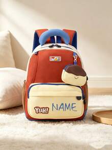 1pc Personalized Back To School Fashionable Cute Backpack With Mini Coin Purse, Zipper Closure Nylon Material, Adjustable Shoulder Strap, Hand-Carry, Suitable For School, Shopping, Daily Outings, Outdoor Trips. Birthday Gift - Multicolor - View 12