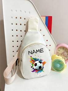 1 buah Tas Selempang Mini Kustom untuk Kembali ke Sekolah, Motif Sepak Bola Minimalis yang Modis, Penutup Resleting, Bahan Nilon, Tali Bahu yang Dapat Diatur, Cocok untuk Kelas Sepak Bola, Kebugaran, Sekolah, Belanja, Perjalanan, dan Kegiatan Sehari-hari. Hadiah Ulang Tahun. - MultiWarna - View 9