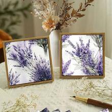 24 Lembar Kertas Scrapbooking Motif Bunga Lavender Ungu Ukuran 6*6 Inci, Kertas Dekoratif Origami Premium untuk Kerajinan DIY - Square - View 6