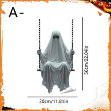 1pc Halloween Witch Ghost Static Cling Window Sticker, Self-Adhesive Removable, Suitable For Living Room Bedroom Window Glass Decoration, Halloween Decorative Sticker - Multicolor - View 11