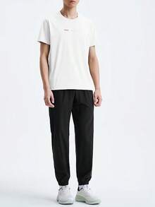 XTEP Summer New Short Sleeve Knit T-Shirt Men's Solid Color Versatile Sports Casual Tee - White - View 6