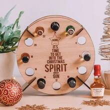 Christmas Tree Shaped Wooden Wine Rack Handmade Decoration, Christmas Wooden Hanging Ornament, Party Fun Beer Storage Rack, Wine Bottle Holder - Multicolor - View 5