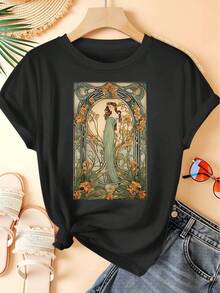 Women T-Shirts - Black - View 1