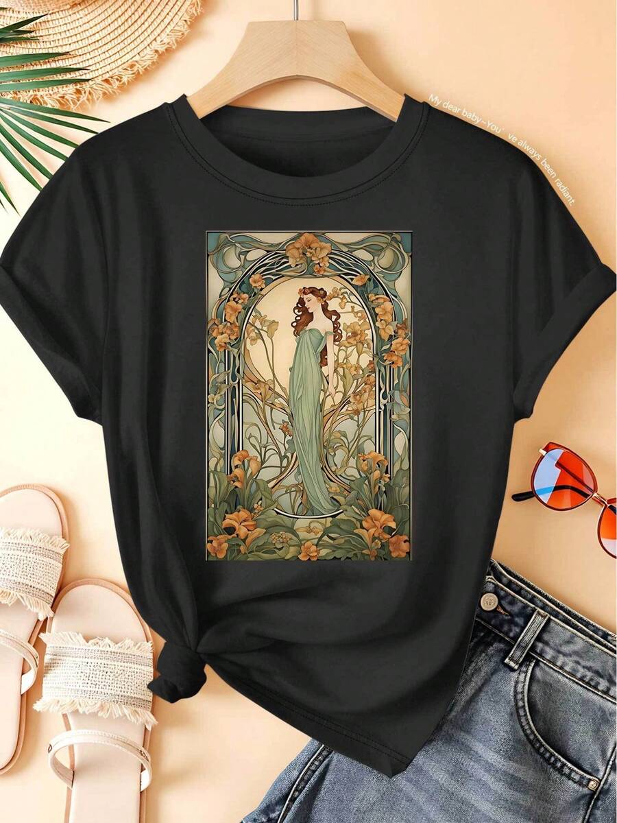 Women T-Shirts - Black - View 1
