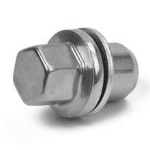 20x  Alloy Wheel Nut For Land Rover L322 Discovery 3 4 5 - Silver - View 6