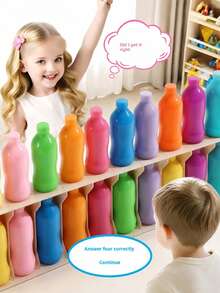 Permainan Seru untuk Anak-Anak, Permainan Papan Hiburan Pesta Keluarga, Mainan Pasangkan Botol, Permainan Interaktif Orang Tua-Anak Multi-Pemain - MultiWarna - View 2