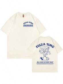 Oversized Cotton T-Shirt With Print - 灰色 - 查看 2