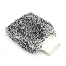 1PC Microfiber Car Wash Mitt Super Absorbent Lint Free Scratch Resistant Car Cleaning Glove For Auto Detailing - A - View 4