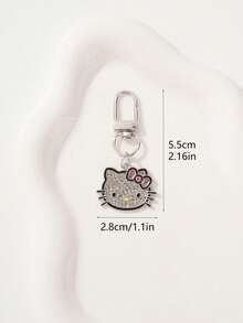 1/2/3件裝 鑲鑽 Hello Kitty 鑰匙圈吊飾，Hello Kitty 鑲鑽鑰匙圈，Kitty 鑰匙圈，Kitty 派對禮物，小 Kitty 鑰匙圈，HK 鑰匙圈，創意鑰匙圈，可愛錢包掛繩配件，包包裝飾吊飾，生日禮物，派對禮物，汽車配件，耳機殼配件，學校配件，最佳禮物，可愛哥德風，Y2K - 多色 - 查看 5